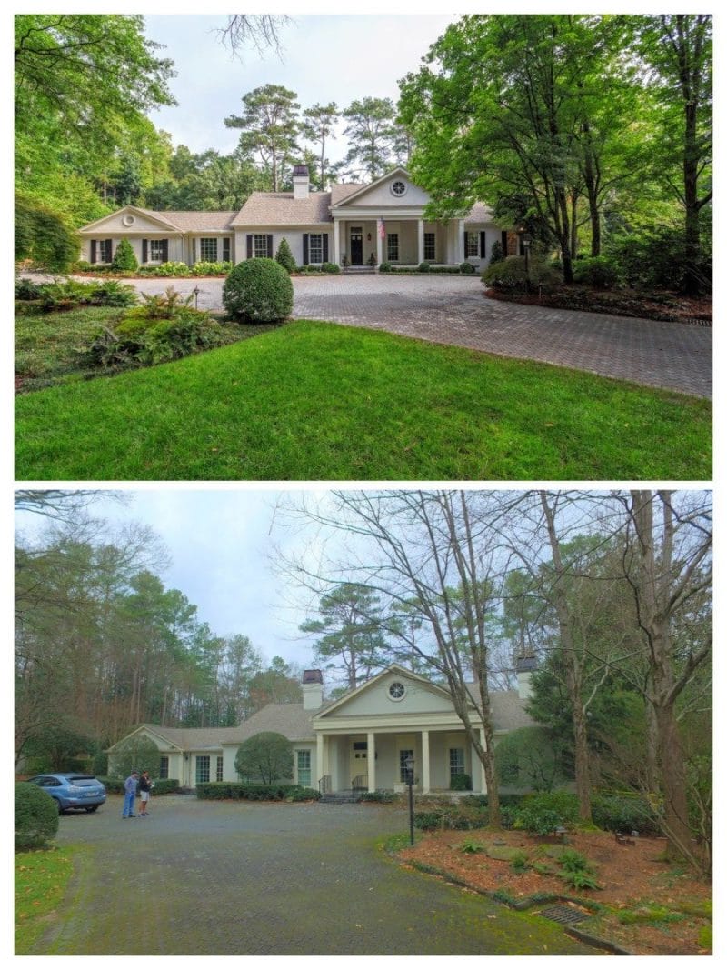 Buckhead Home Renovation Before and After Front