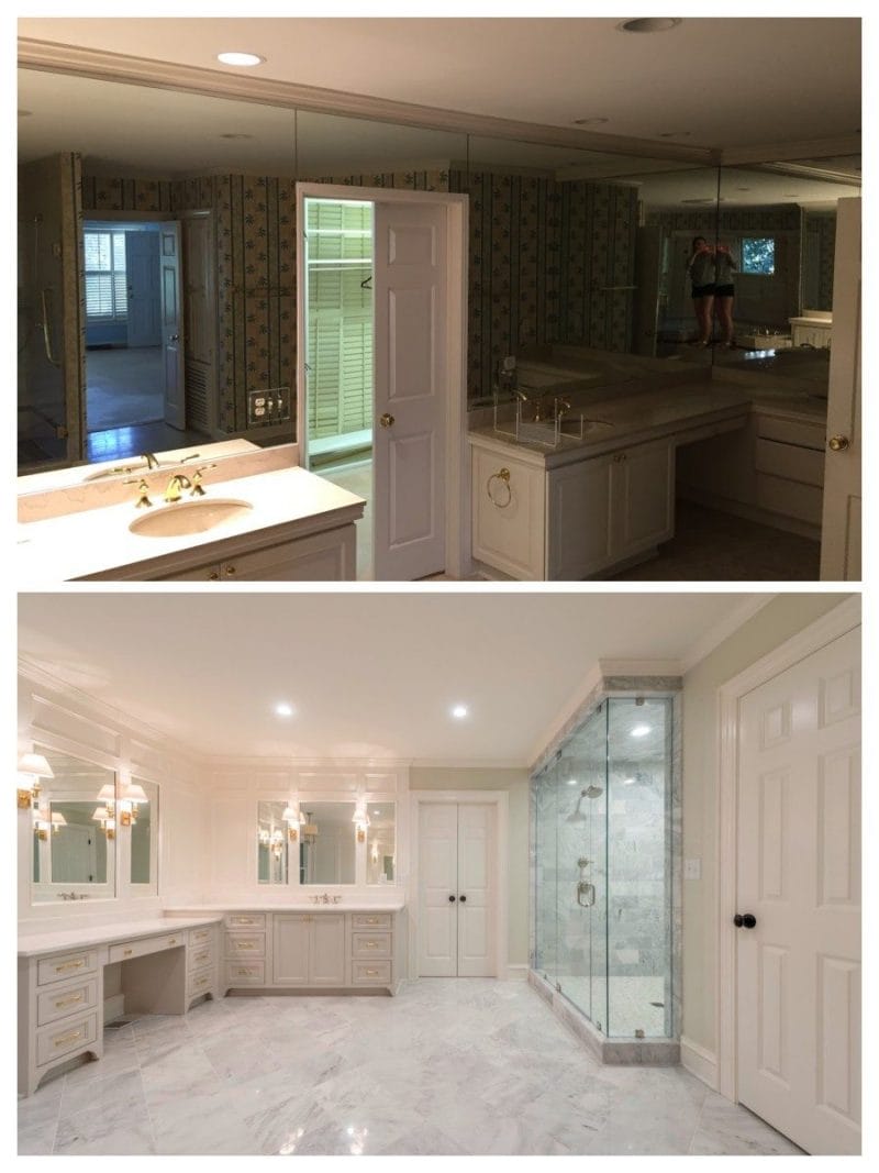 Buckhead Home Renovation Before and After master bath 2 flip