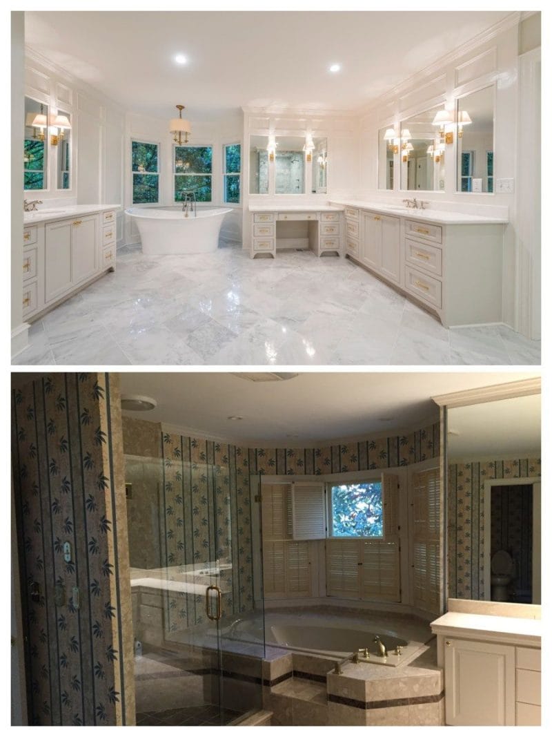 Buckhead Home Renovation Before and After master bath