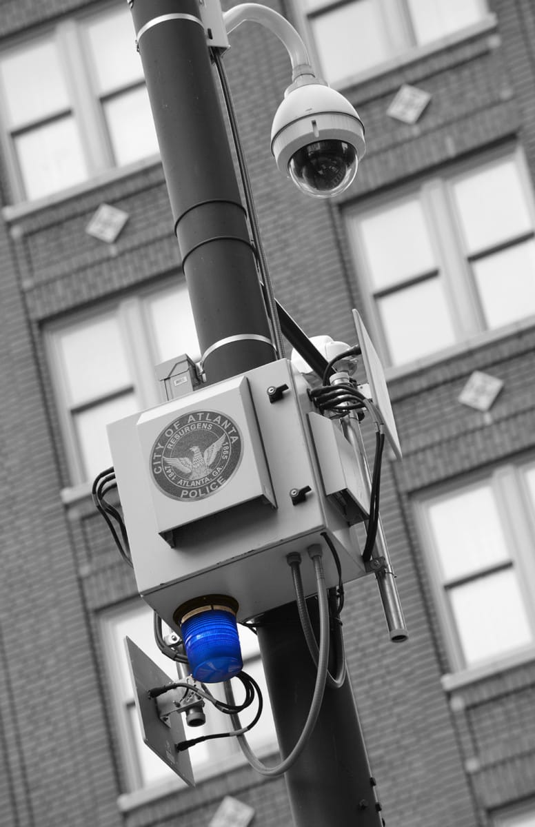 Buckhead Police Cameras blue light APD crime prevention0