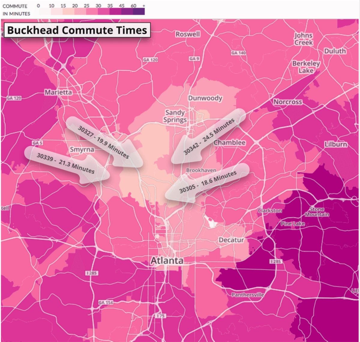 buckhead commute times