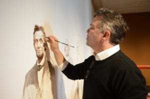 Ross Rossin Painting at the Booth Museum