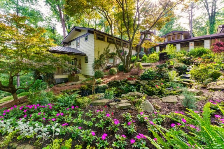 Unique architecture and enchanting gardens in Sandy Springs